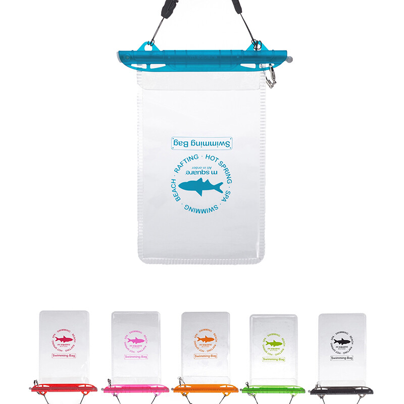 M Square 手机防水袋 数码产品密封潜水袋游泳袋 便携户外旅行用品透明袋 手机防水套 蓝扣透明袋